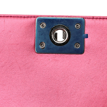 Chanel Metallic Patent Calfskin Quilted Medium Boy Flap Pink 14 of 16