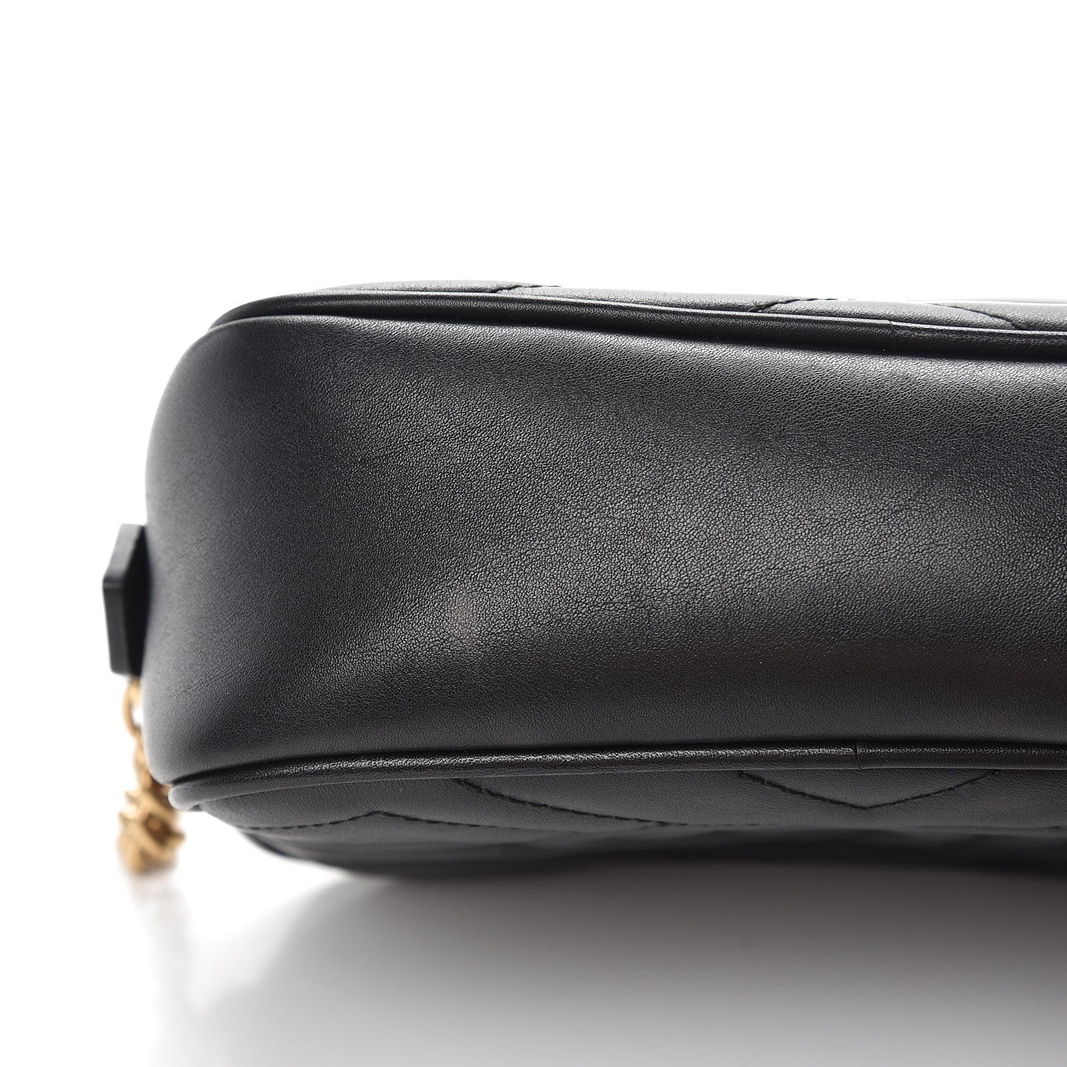 Gucci Calfskin Matelasse Mini GG Marmont Chain Shoulder Bag Black 9 of 9
