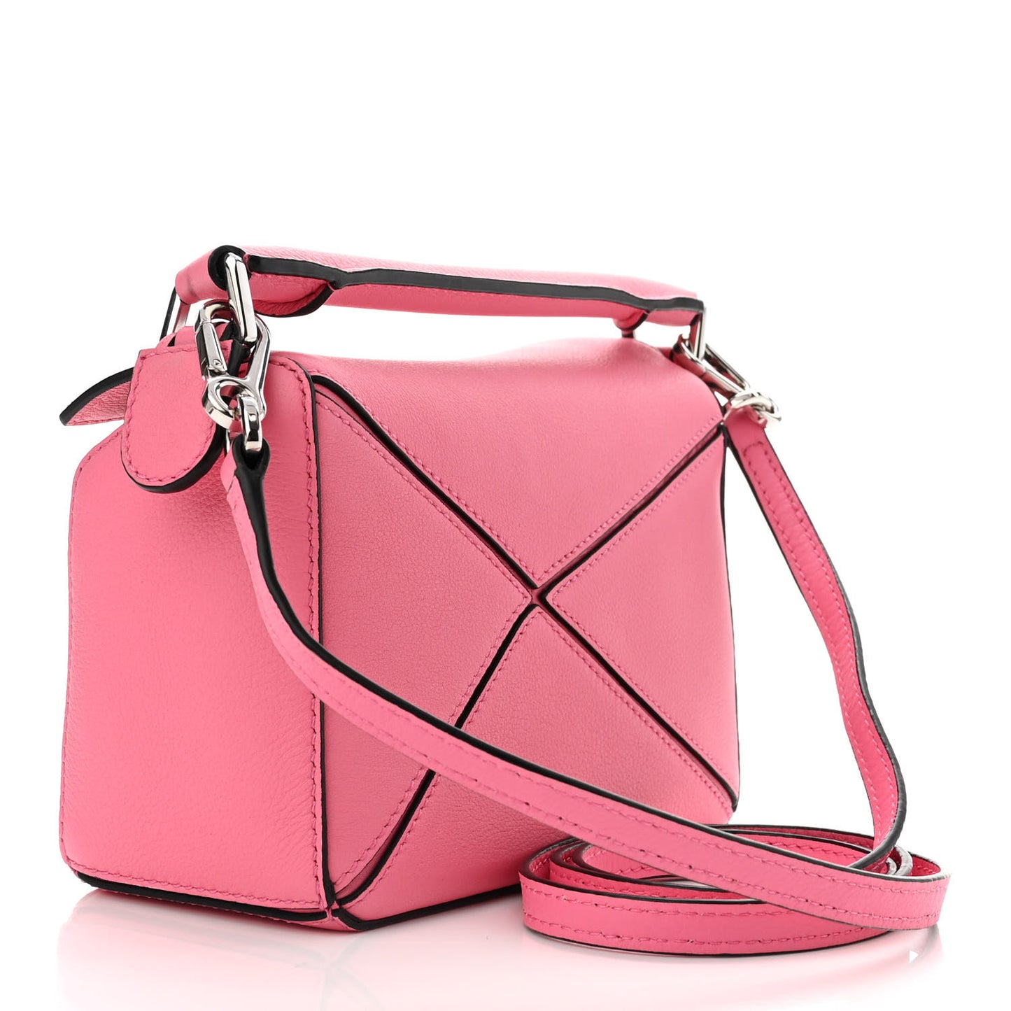 Calfskin Mini Puzzle Bag Wild Rose