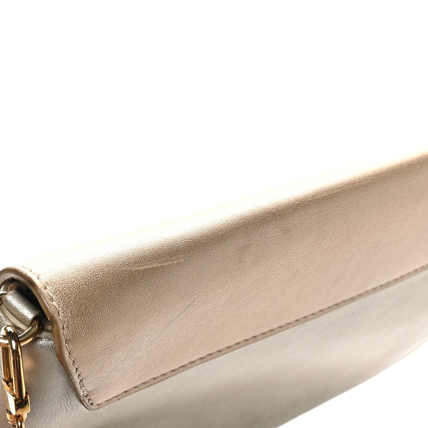 Metallic Calfskin Love Note Gold Silver