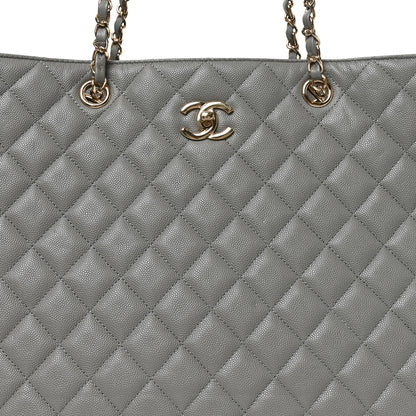 Chanel Caviar Quilted Large Classic Shopping Tote Grey 7 of 9