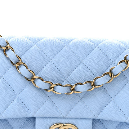 Chanel Caviar Quilted Small Double Flap Light Blue 8 of 13