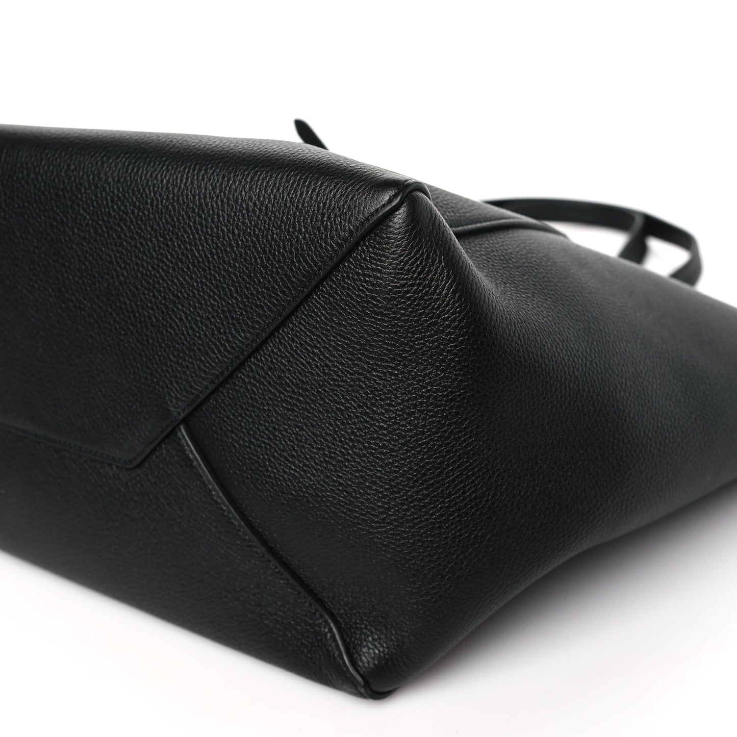 Soft Grained Calfskin Small Belt Cabas Phantom Black
