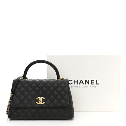 Chanel Caviar Lizard Quilted Small Coco Handle Flap Black 12 of 12