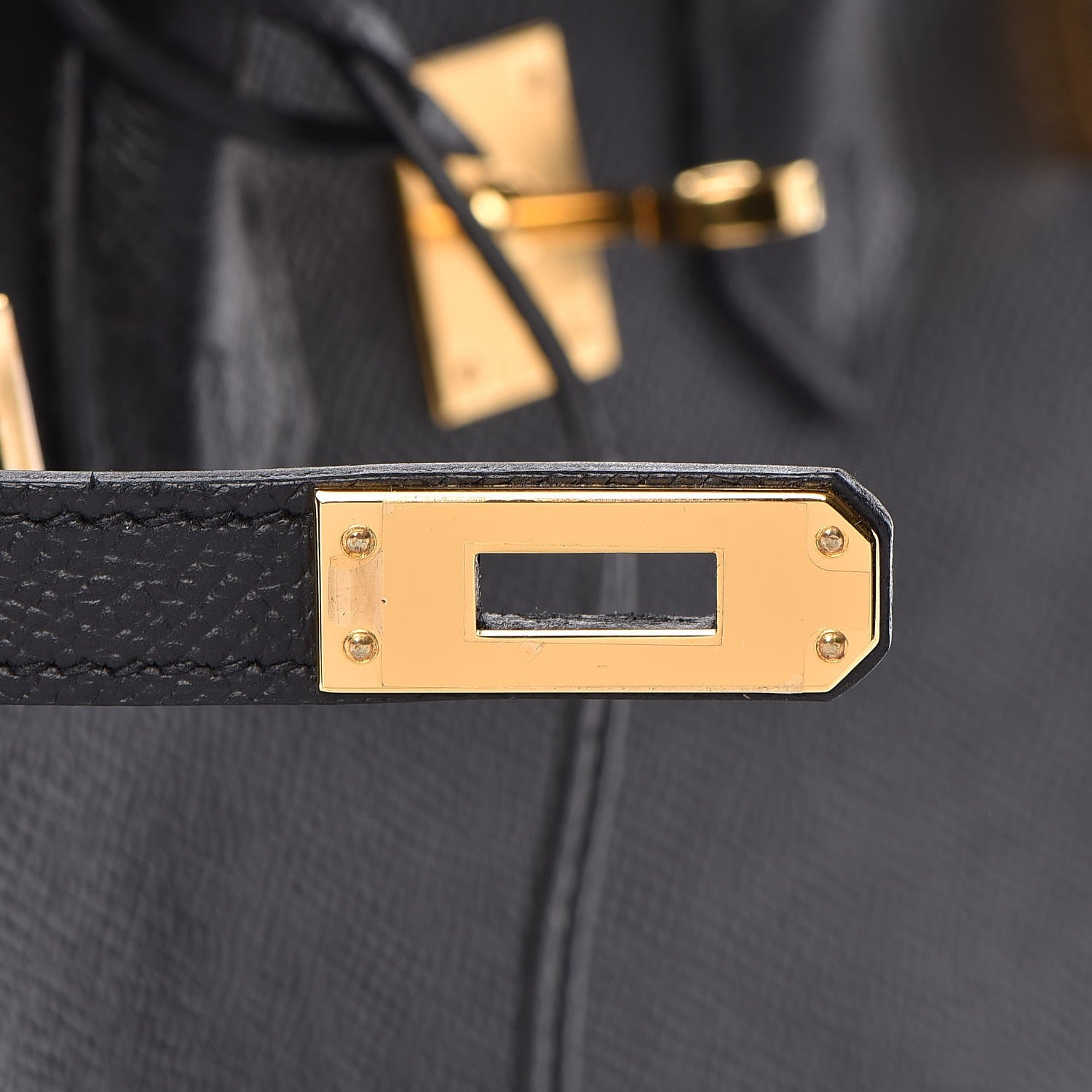 Hermes Epsom Horseshoe Birkin 25 Black Rouge Vif 20 of 36