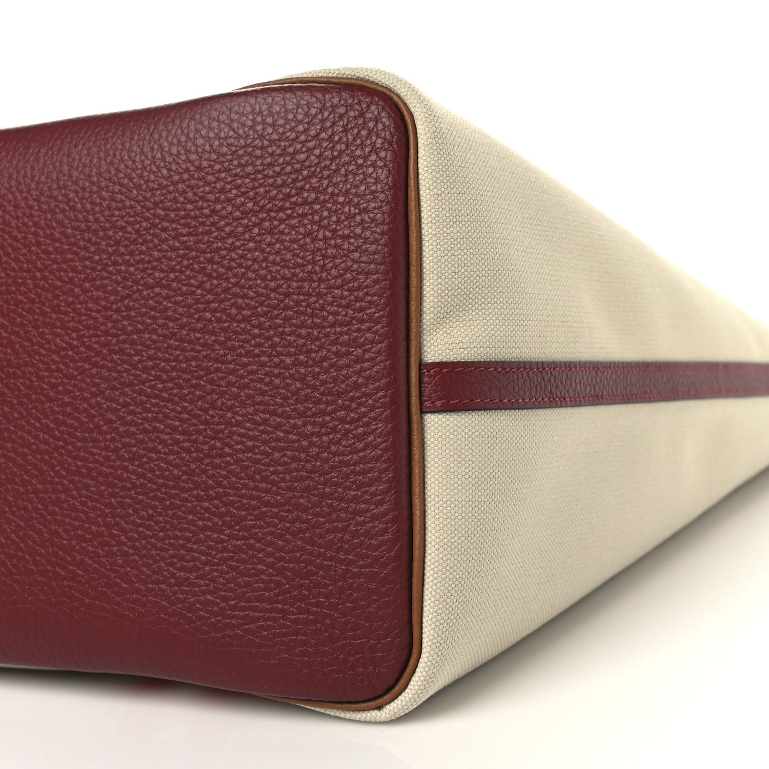 Hermes Canvas Taurillon Clemence Pursangle Tote Beton Gold Rouge H Capucine Beton 9 of 10