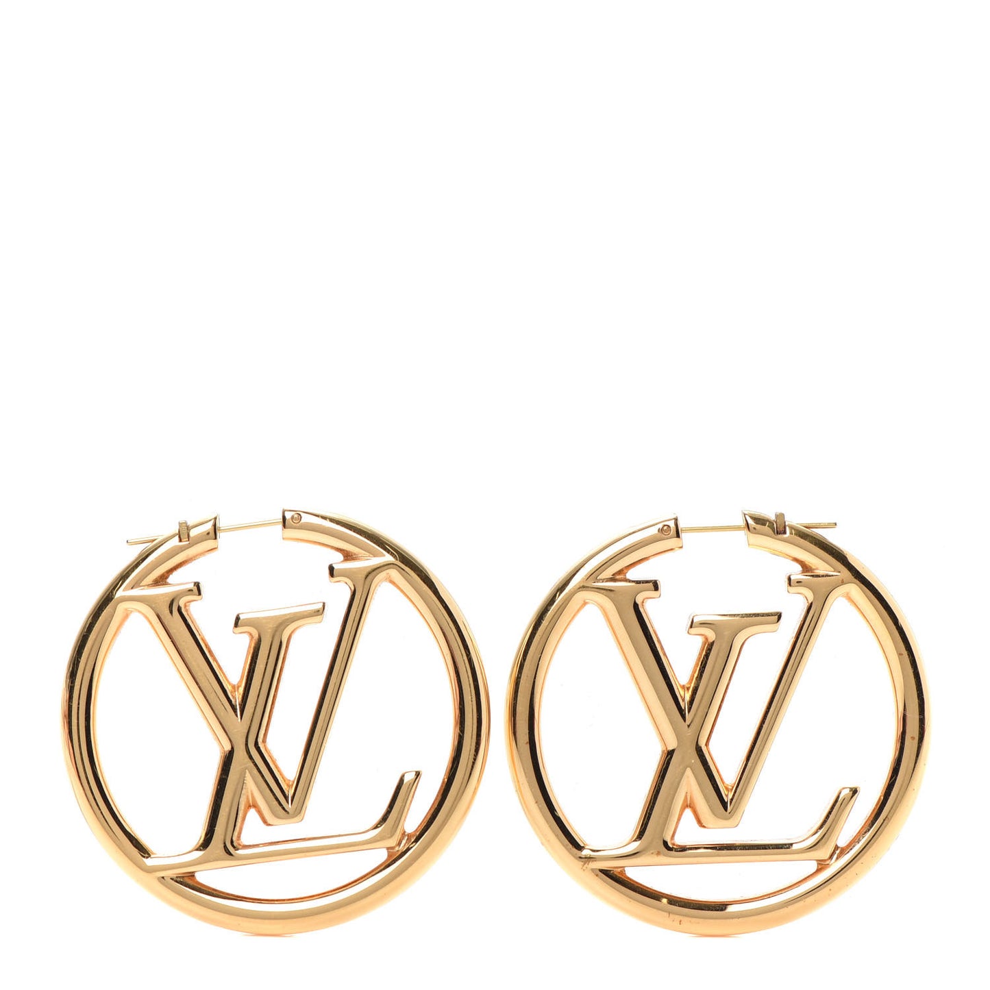Metal Louise Hoop Earrings Gold