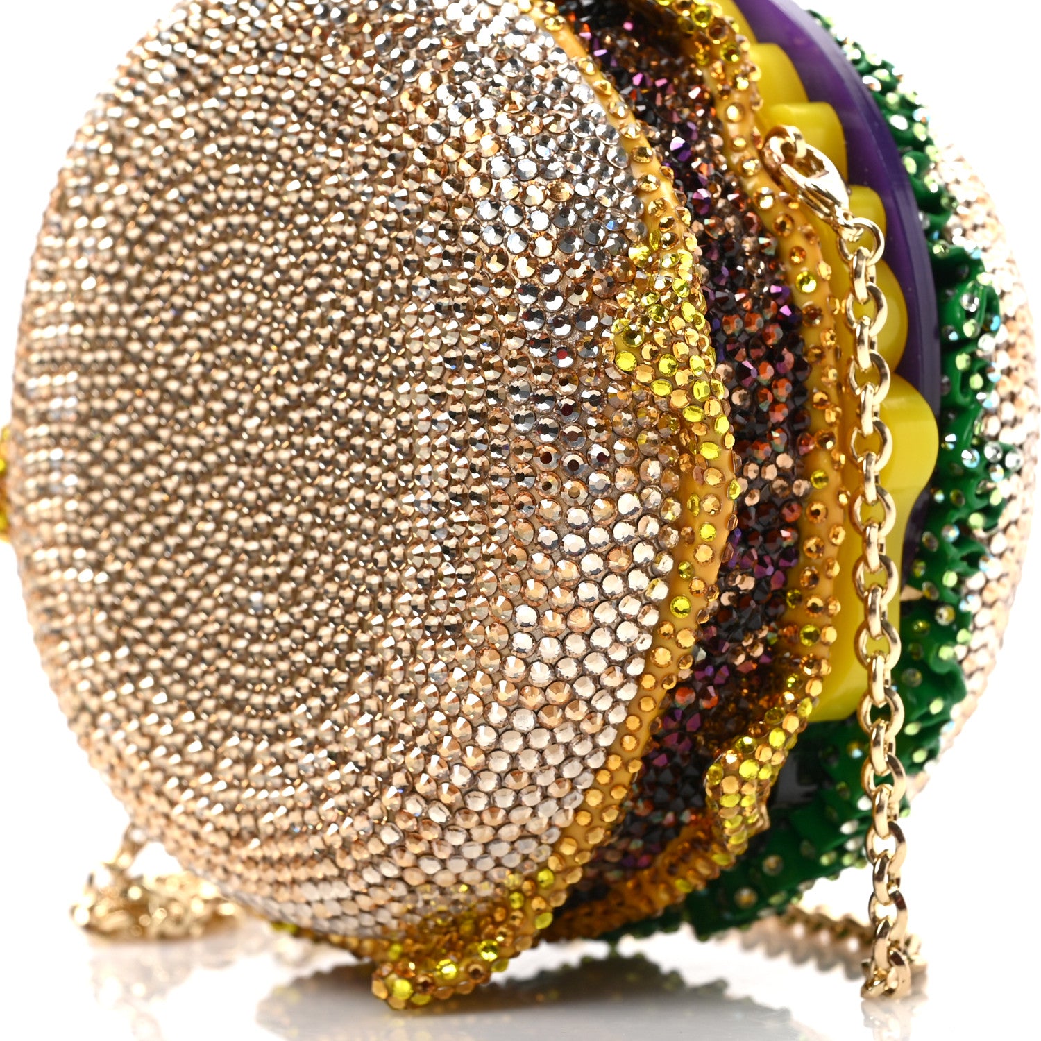 Judith Leiber Crystal Cheeseburger Minaudiere Clutch Multicolor 9 of 9