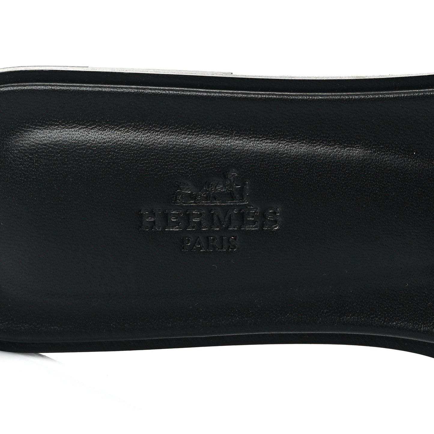 Metallic Nappa Oran Sandals 38 Gris Argente