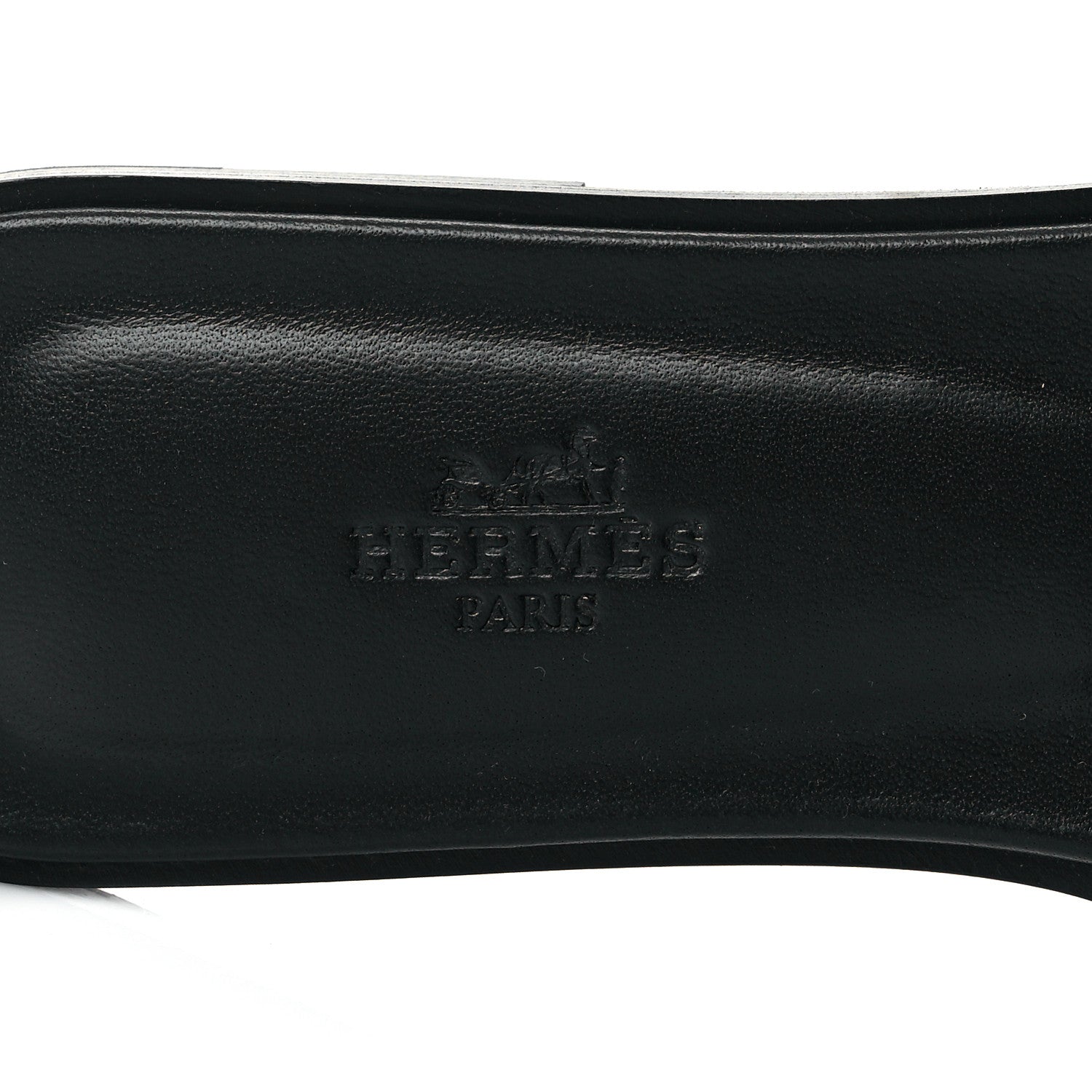 Hermes Metallic Nappa Oran Sandals 38 Gris Argente 7 of 9