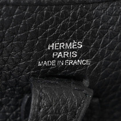 Hermes Taurillon Clemence Evelyne TPM Black 6 of 10