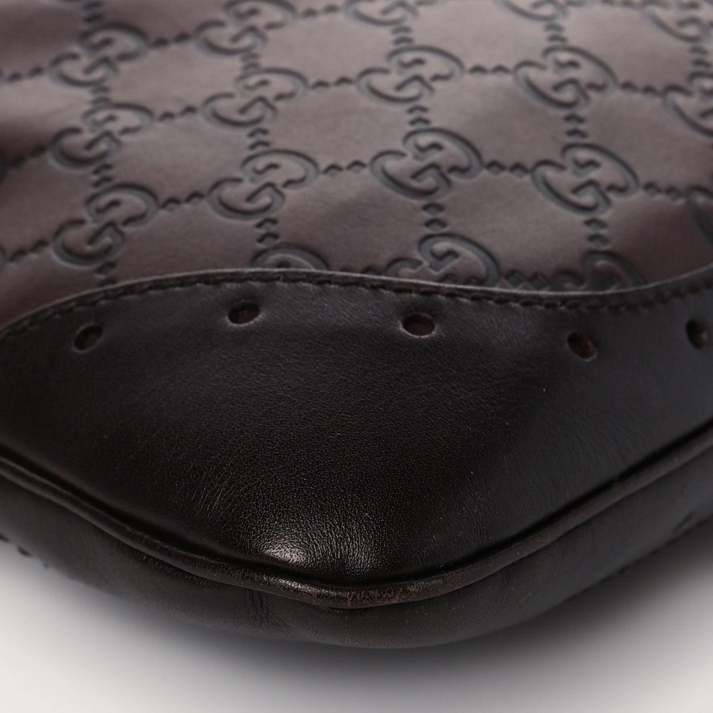 Guccissima Punch Hobo Dark Brown