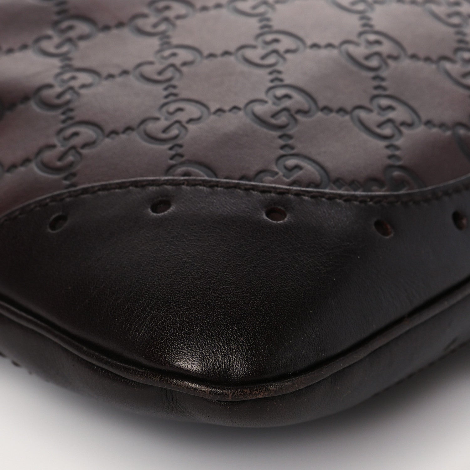 Gucci Guccissima Punch Hobo Dark Brown 8 of 9