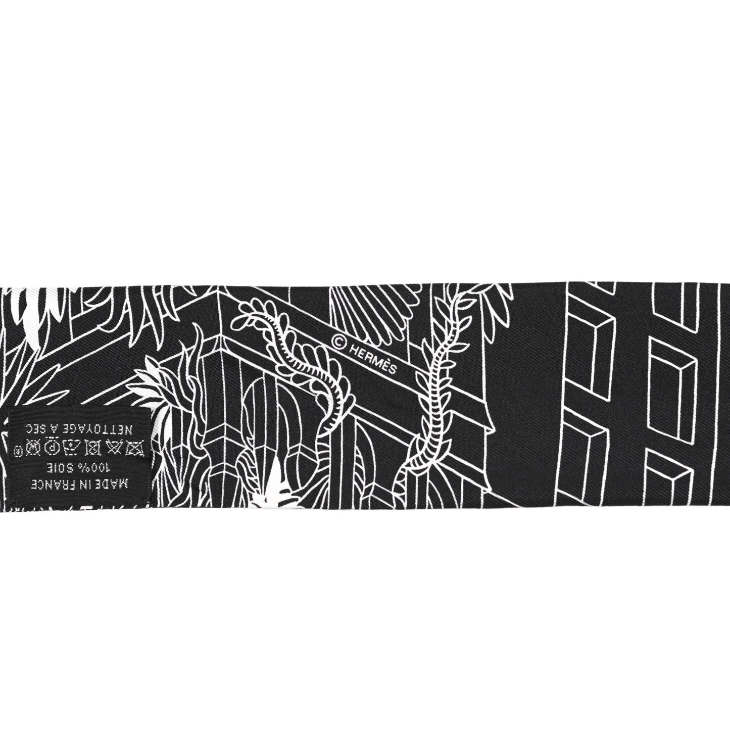 Silk Animapolis Twilly Black White