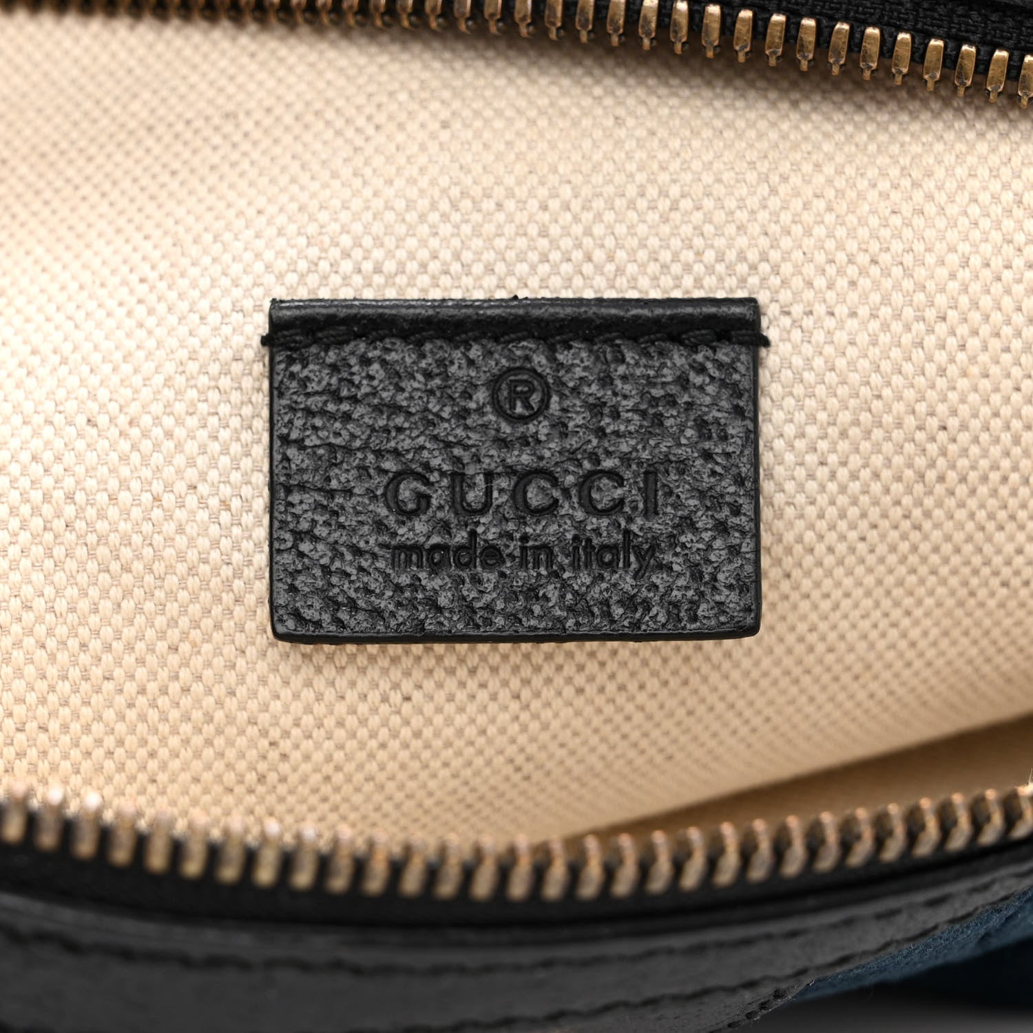 Gucci Velvet GG Monogram Web Belt Bag Blue Beige 6 of 10