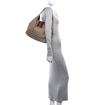 Gucci Monogram Large New Ladies Web Hobo Dark Brown 2 of 11