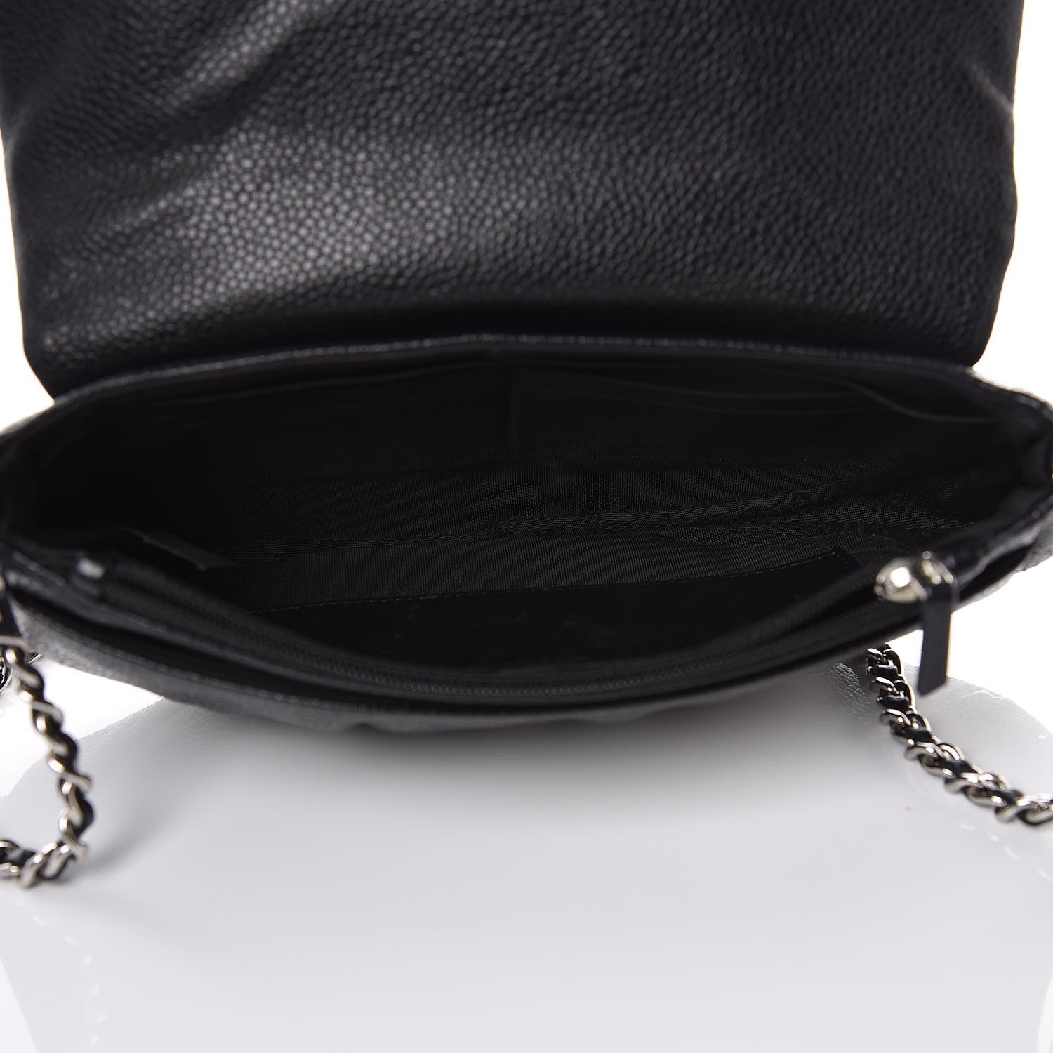 Chanel Caviar Half Moon Wallet On Chain WOC Black 5 of 12