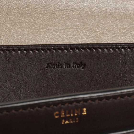 Celine Smooth Calfskin Medium Case Chain Flap Burgundy 7 of 8