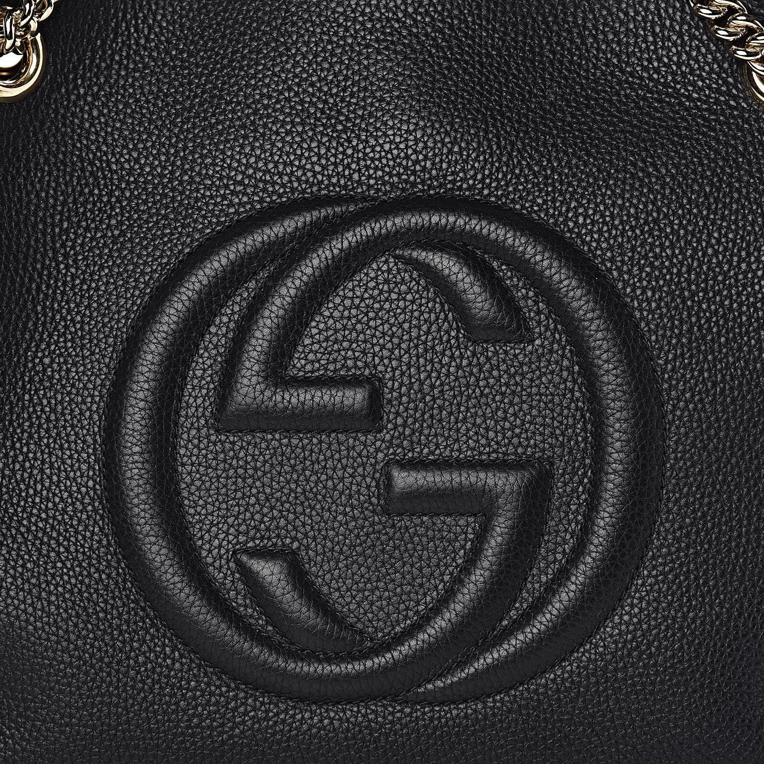 Gucci Pebbled Calfskin Medium Soho Chain Shoulder Bag Black 12 of 12