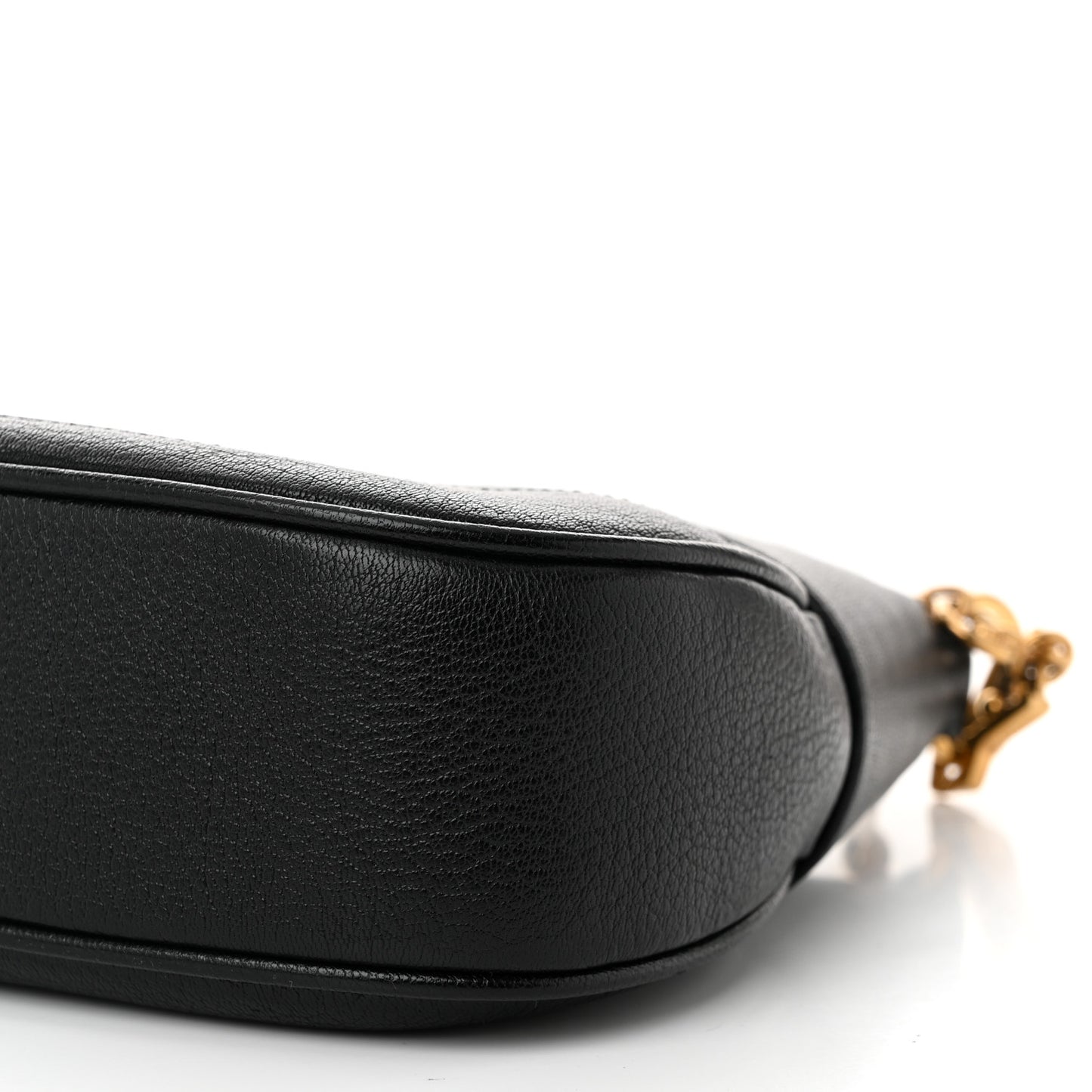 Goatskin Small Aphrodite Shoulder Bag Black