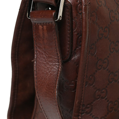 Gucci Guccissima Flap Messenger Bag Dark Brown 14 of 30