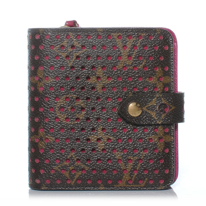 Louis Vuitton Monogram Perforated Compact Zipped Wallet Fuchsia 1 of 7