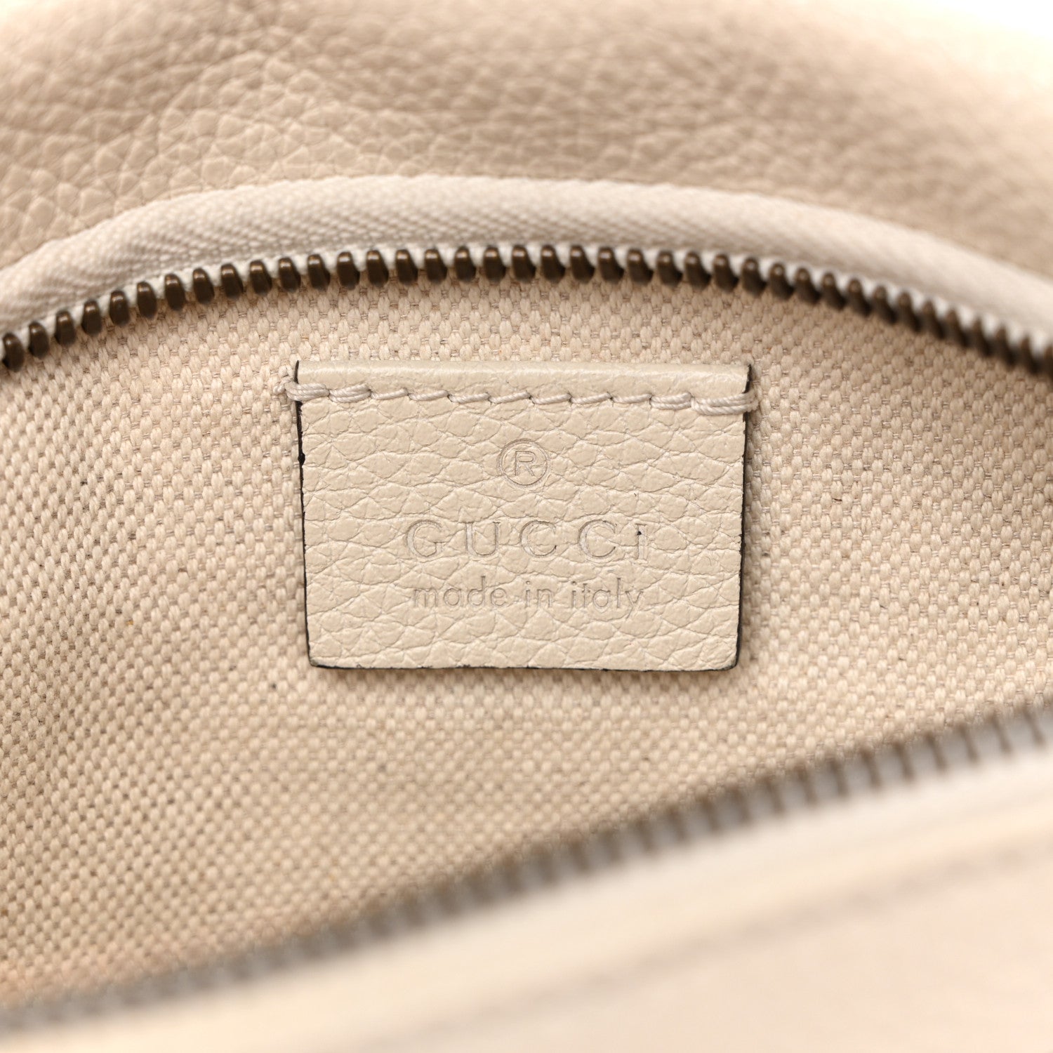 Gucci Grained Calfskin Small Logo Belt Bag White 6 of 10