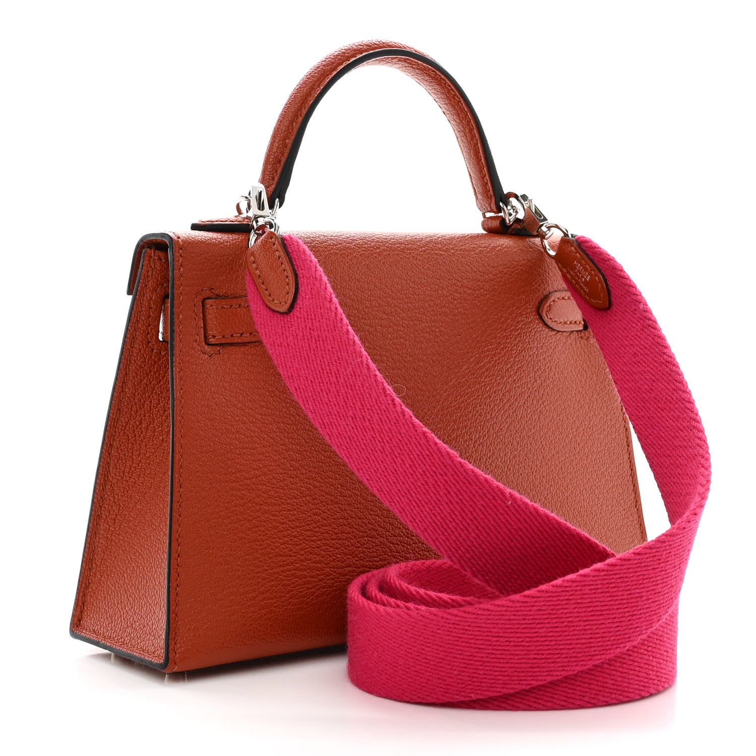 Hermes Chevre Mysore Mini Kelly Sellier 20 Cuivre Rose Mexico 3 of 11