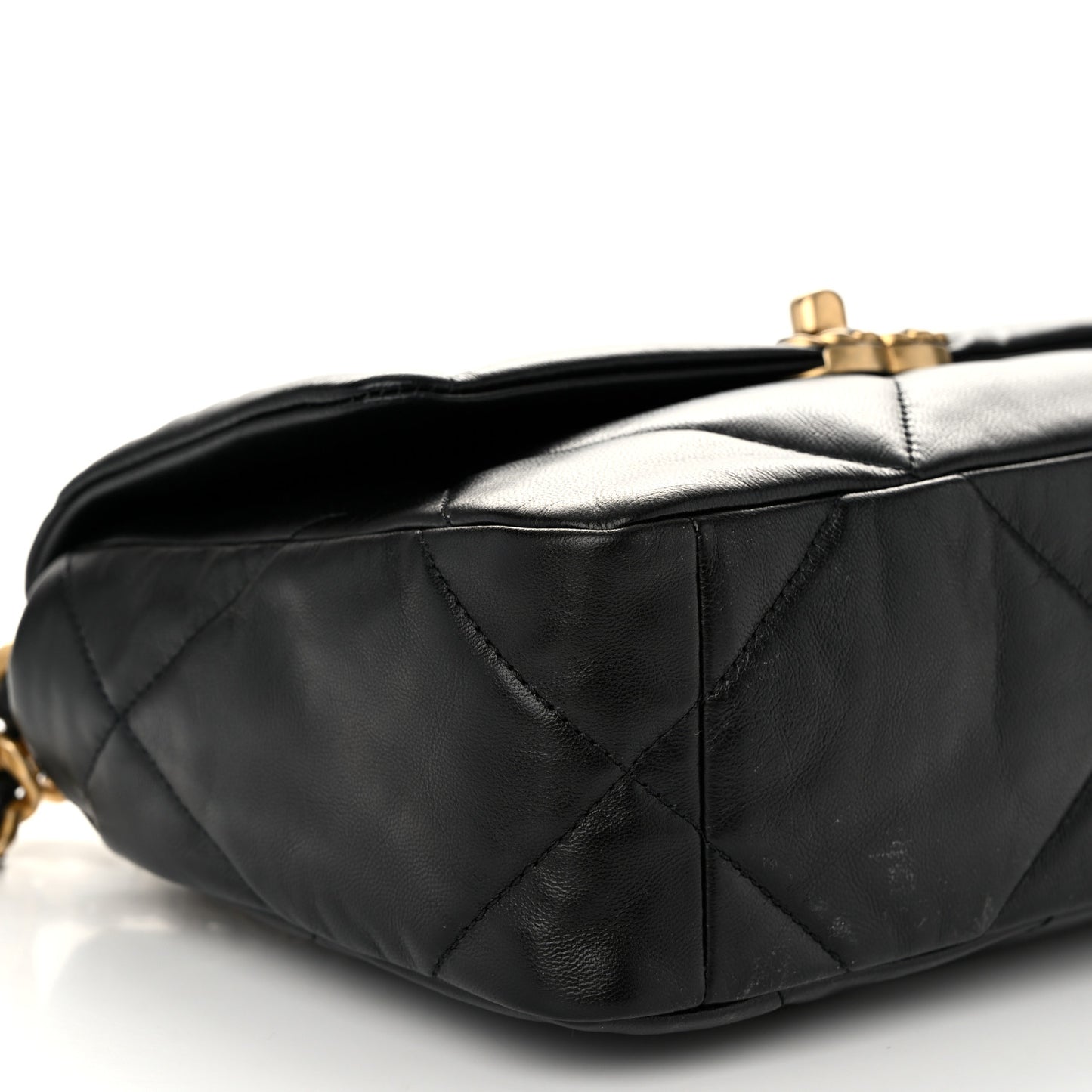 Lambskin Quilted Medium Chanel 19 Flap Black