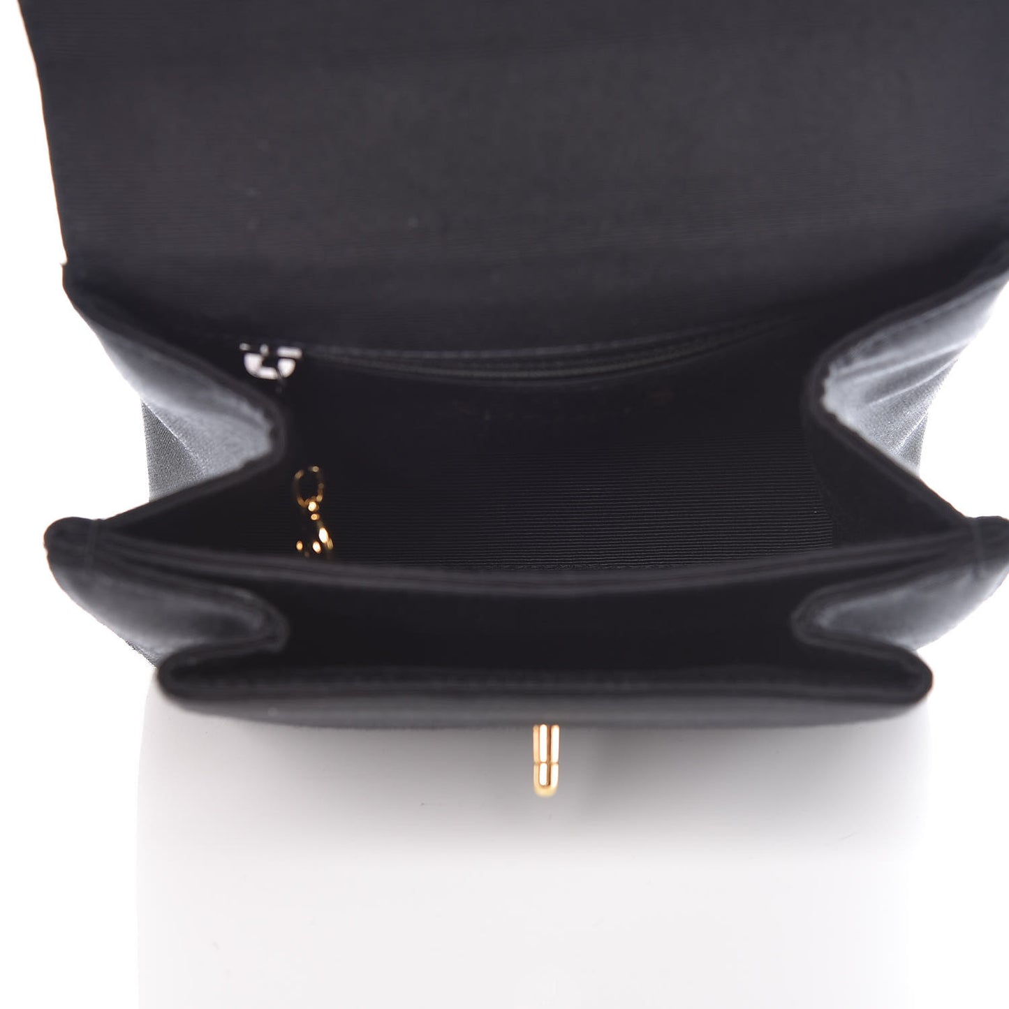 Grosgrain Mini Kelly Flap Bag Black