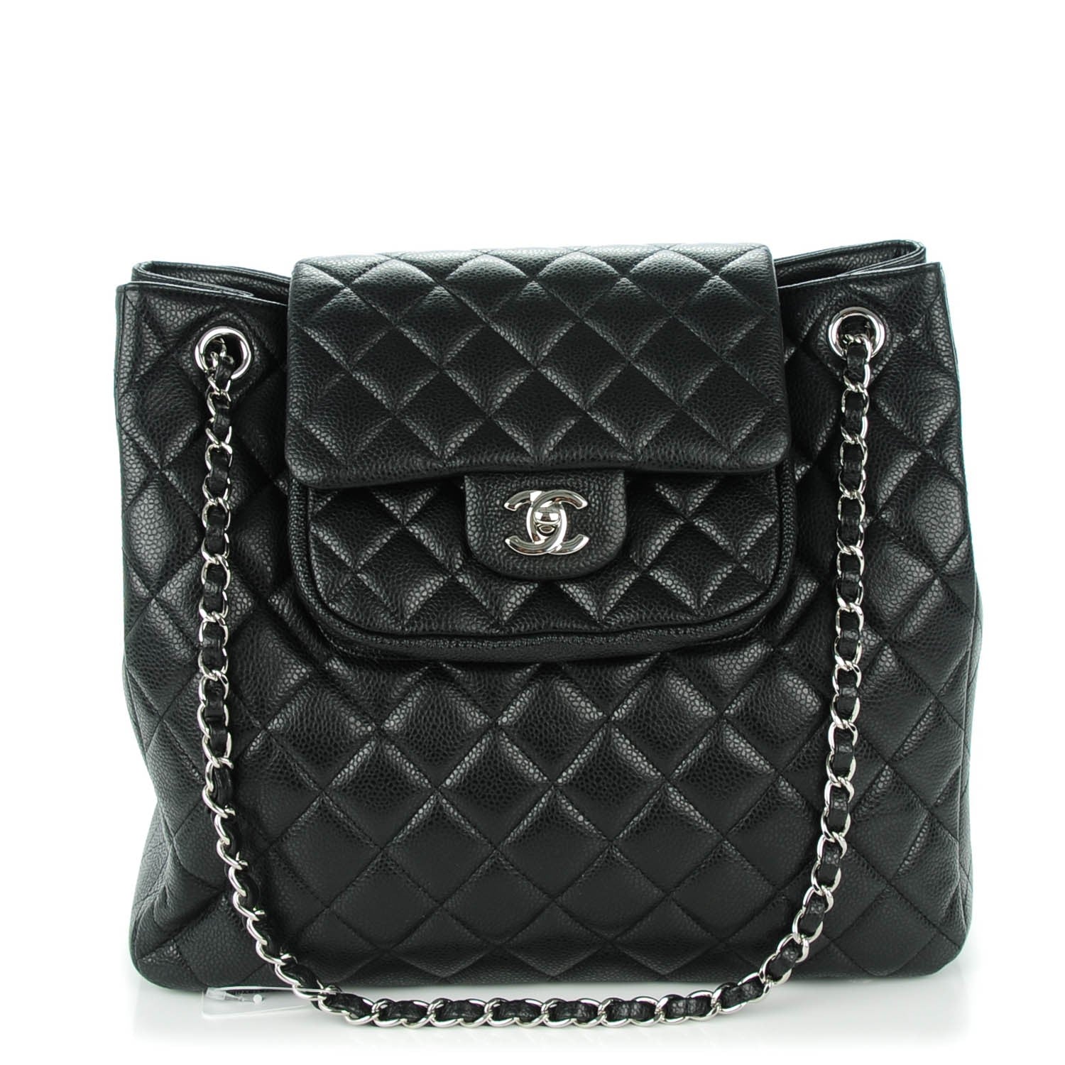 Chanel Caviar Quilted Flap Tote Black 1 of 8