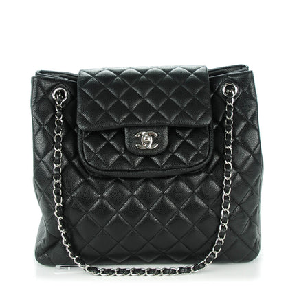 Chanel Caviar Quilted Flap Tote Black 1 of 8