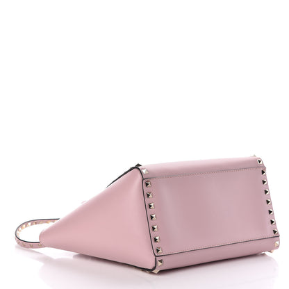 Valentino Garavani Vitello Small Rockstud Double Handle Tote Water Rose 4 of 8