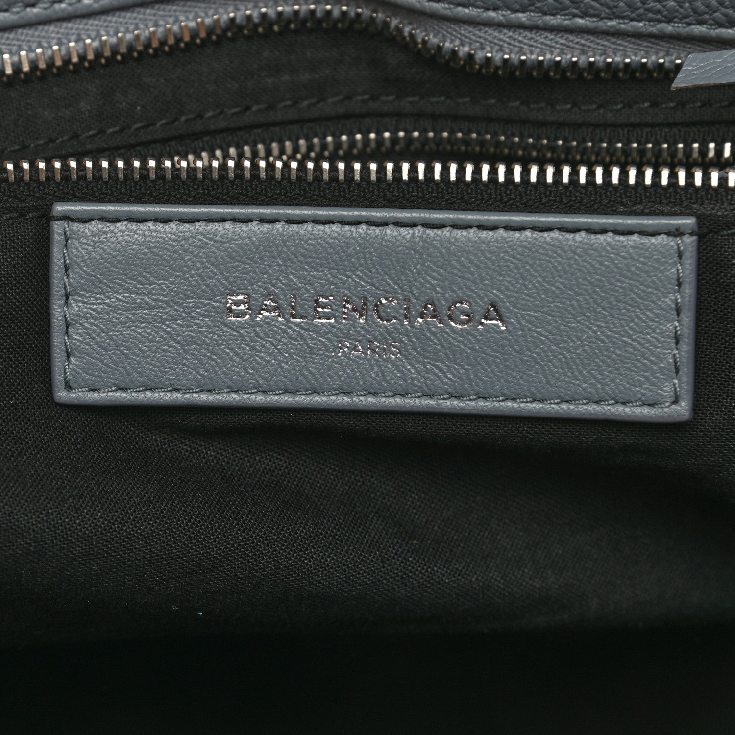 Balenciaga Chevre Silver Metallic Edge Hardware City Bleu Acier 6 of 10