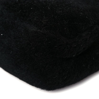 Prada Shearling Mini Re-Edition 2000 Bag Black 6 of 12