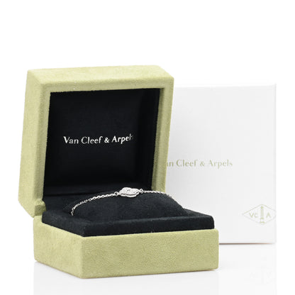 Van Cleef & Arpels 18K White Gold Diamond Sweet Alhambra Bracelet 4 of 4