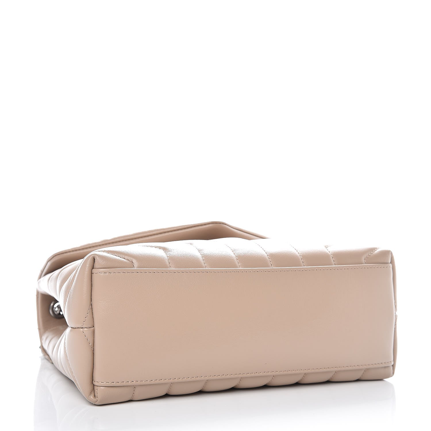 Saint Laurent Calfskin Y Quilted Monogram Small Loulou Chain Satchel Dark Beige 4 of 9