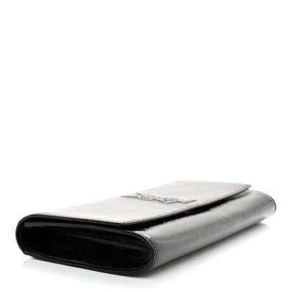 Saint Laurent Textured Patent Monogram Belle De Jour Clutch Black 3 of 11