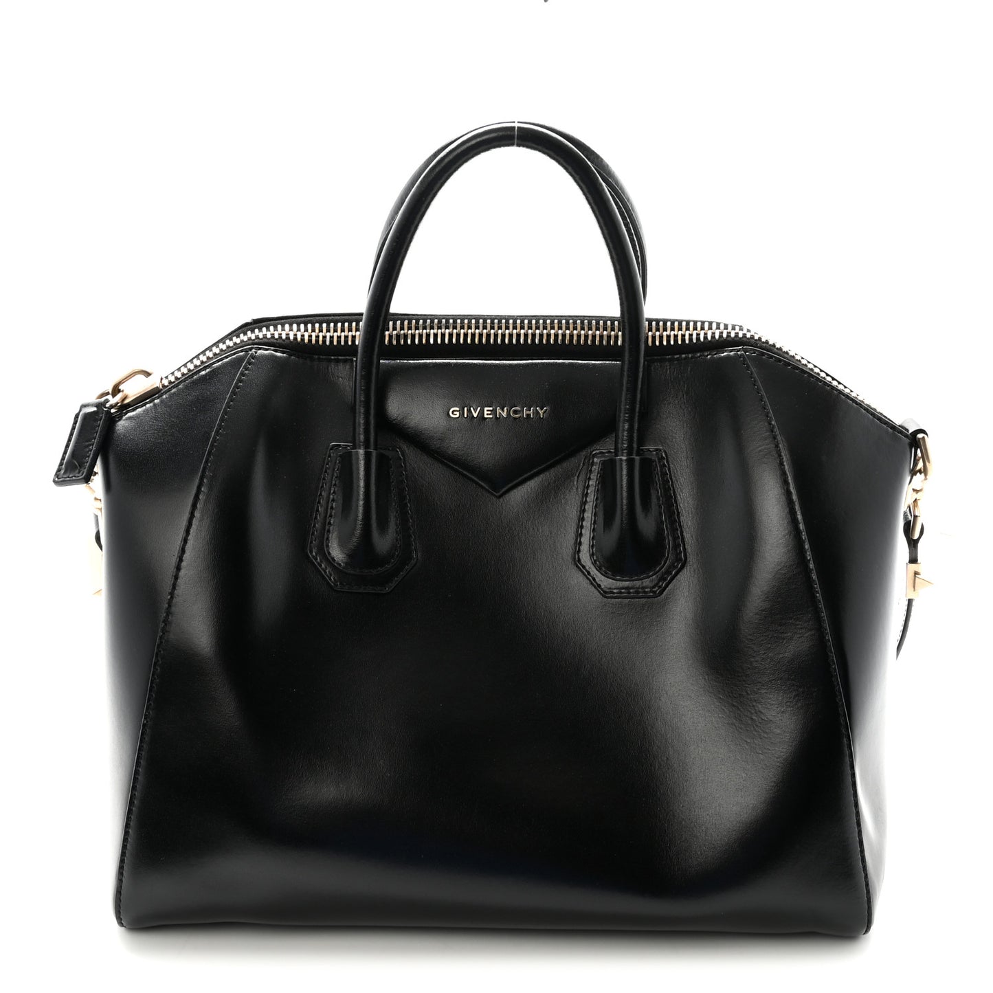 Shiny Lord Calfskin Medium Antigona Black