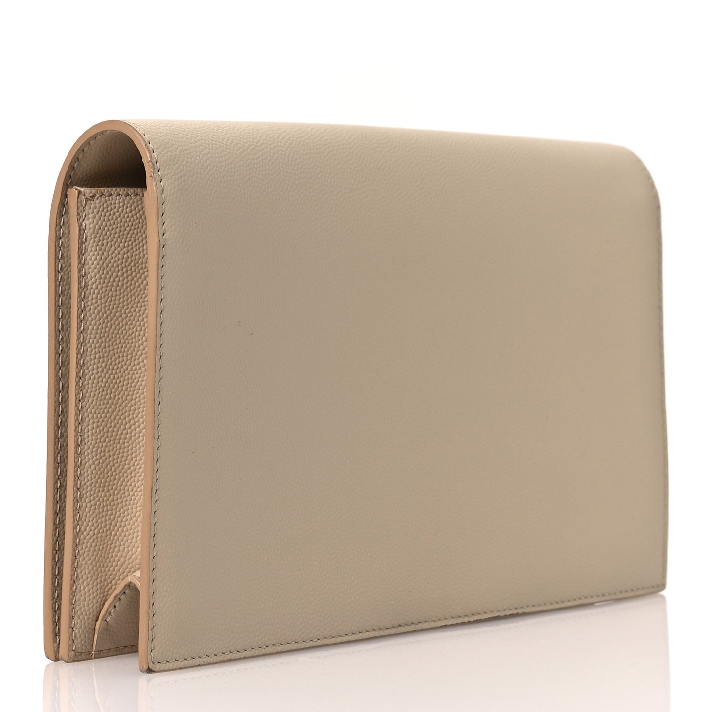 Grain De Poudre Classic Kate Monogram Clutch Dark Beige