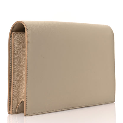 Saint Laurent Grain De Poudre Classic Kate Monogram Clutch Dark Beige 3 of 13