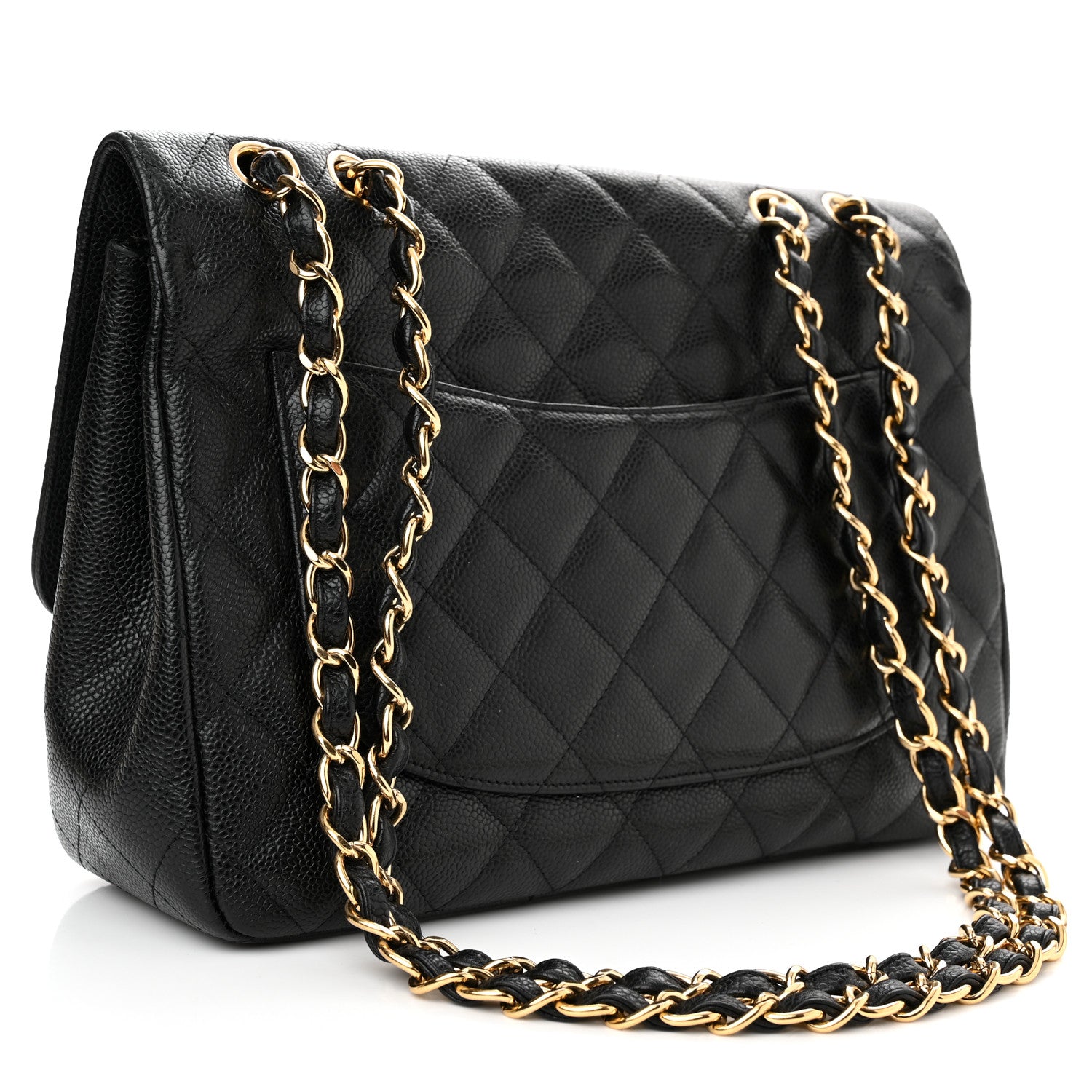 Chanel Caviar Quilted Jumbo Single Flap Black 3 of 13
