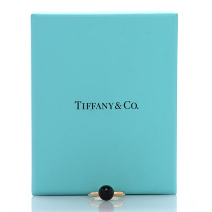 Tiffany 18K Rose Gold Black Onyx 8mm HardWear Ball Ring 50 5.25 5 of 5