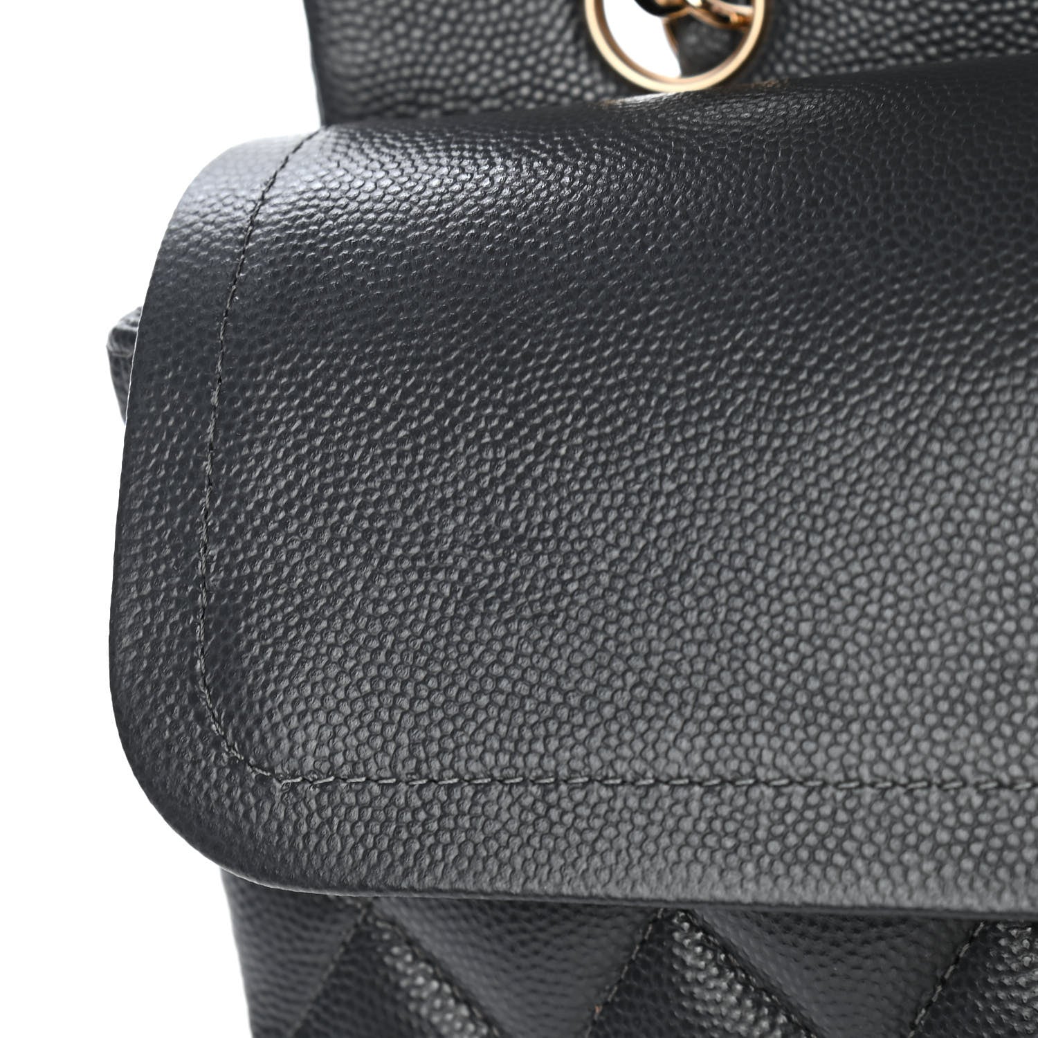Chanel Caviar Quilted Medium Double Flap Dark Grey 10 of 11