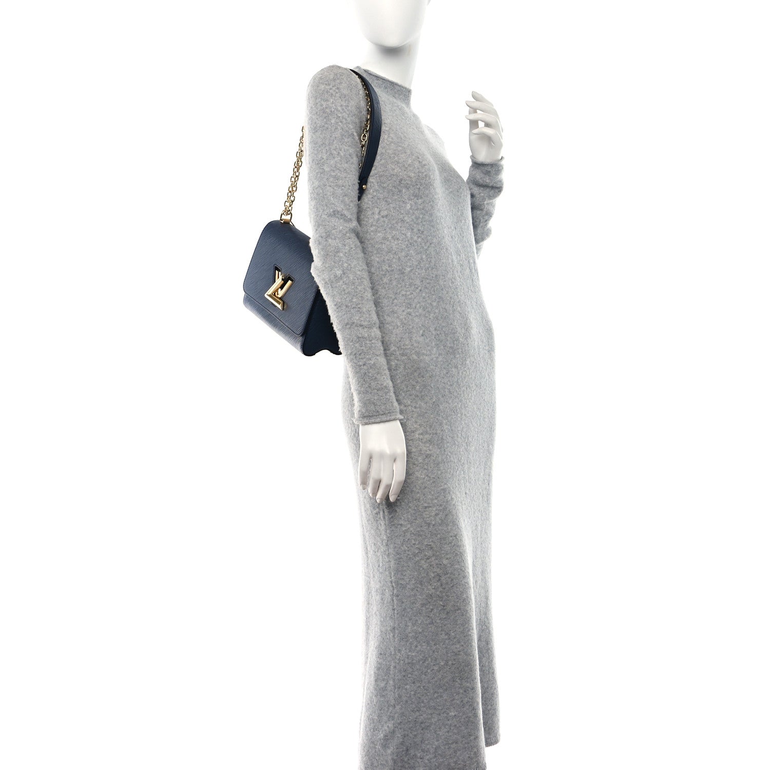 Louis Vuitton Epi Twist Shoulder Bag MM Indigo 2 of 9