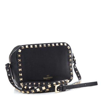 Valentino Garavani Calfskin Rockstud Camera Crossbody Bag Black 3 of 9