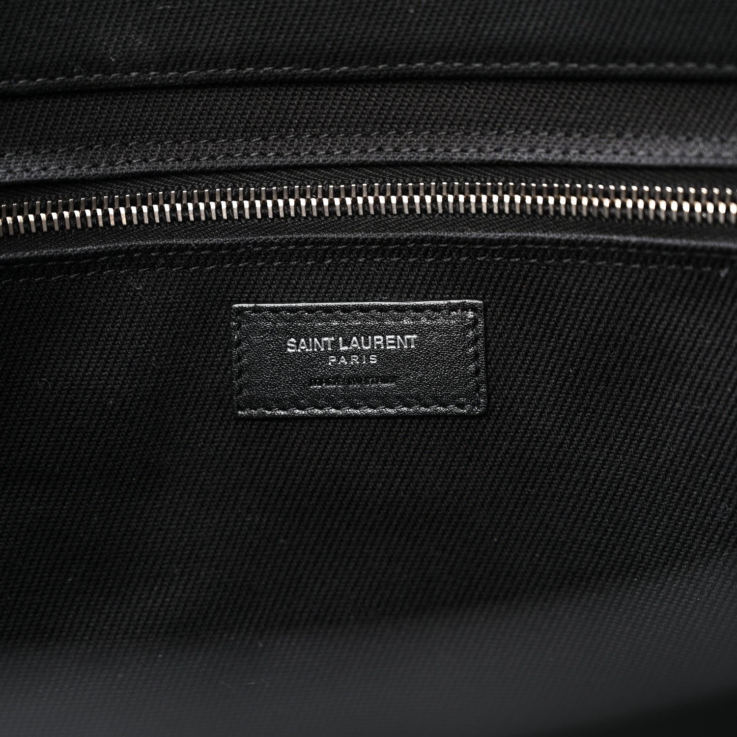 Saint Laurent Linen Calfskin Rive Gauche Tote Black 6 of 15