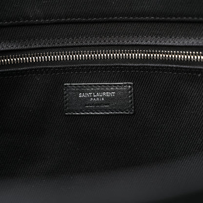 Saint Laurent Linen Calfskin Rive Gauche Tote Black 6 of 15