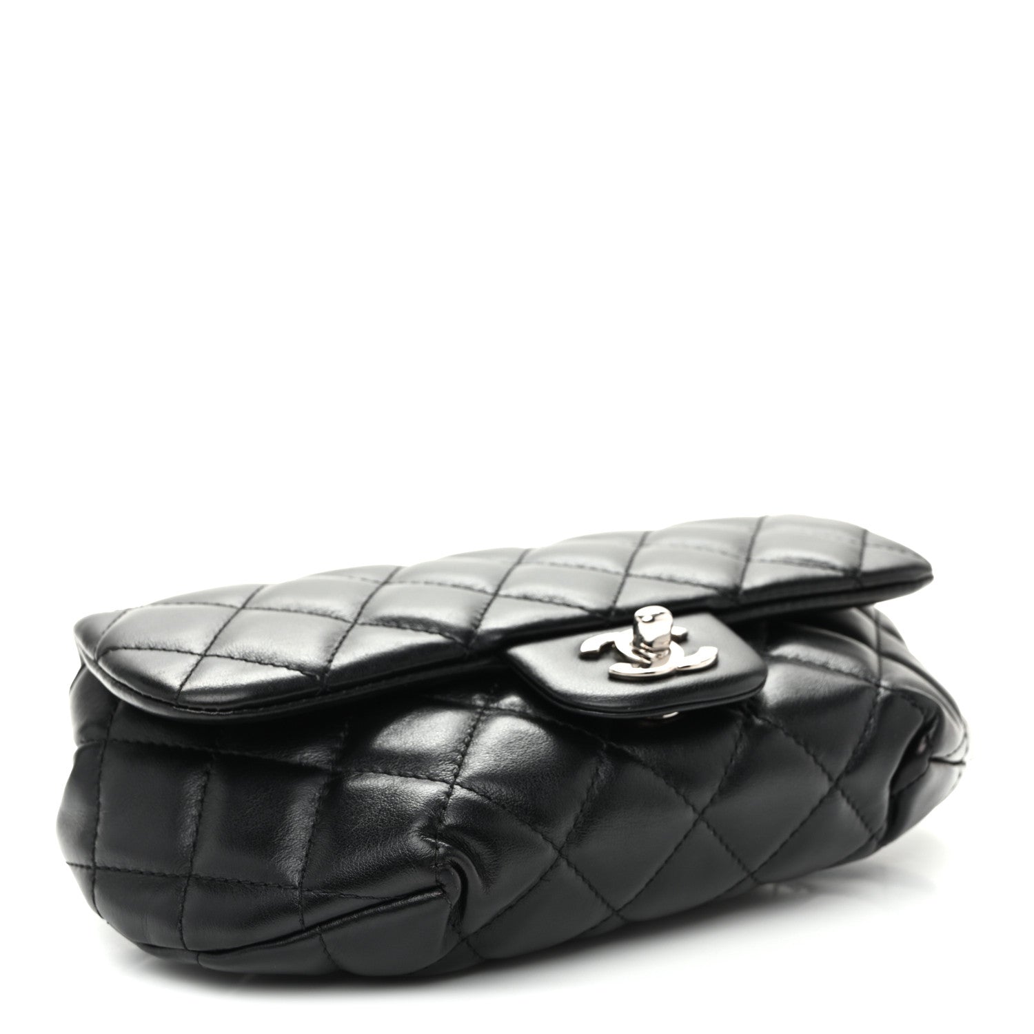 Chanel Calfskin Quilted CC Uniform Flap Belt Bag Black 4 of 10