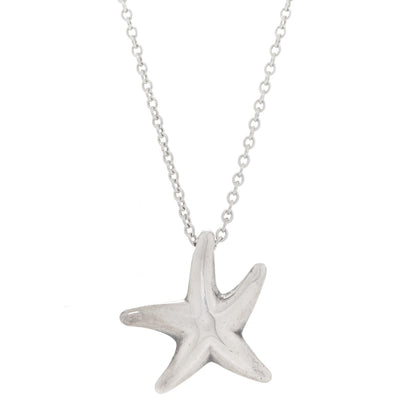 Tiffany Sterling Silver 15mm Elsa Peretti Starfish Pendant Necklace 4 of 6